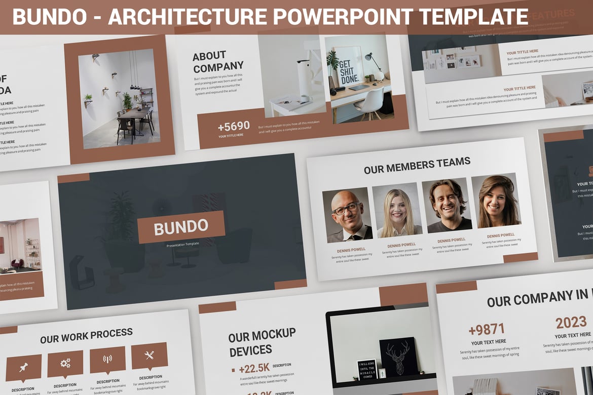 Bundo - Template Powerpoint Arsitektur Modern dan Minimalis