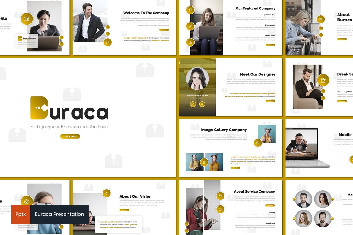 Buraca - Template PowerPoint Serbaguna yang Kreatif dan Minimalis