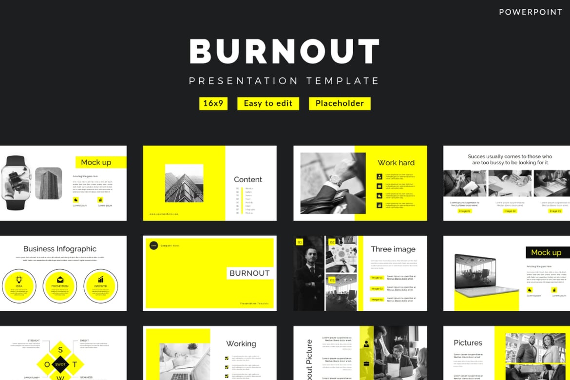 Template Presentasi Burnout - PowerPoint Profesional