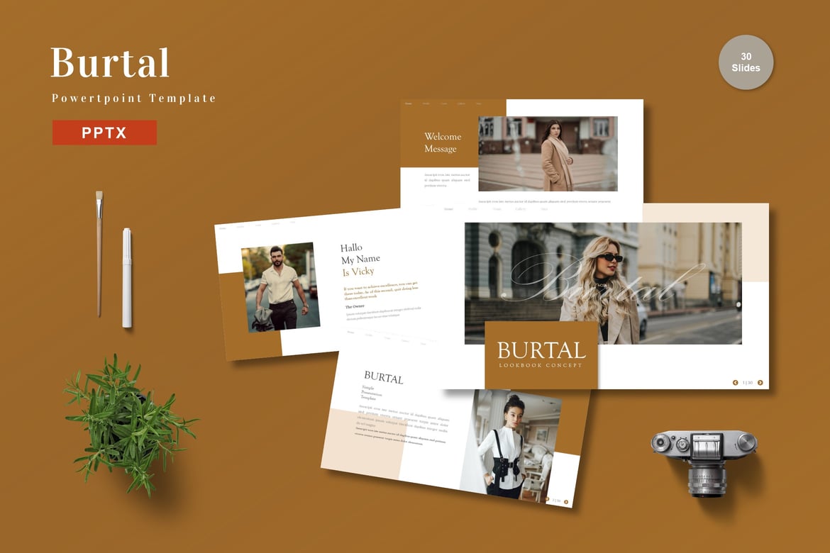 Burtal - Template Presentasi PowerPoint Modern dan Kreatif