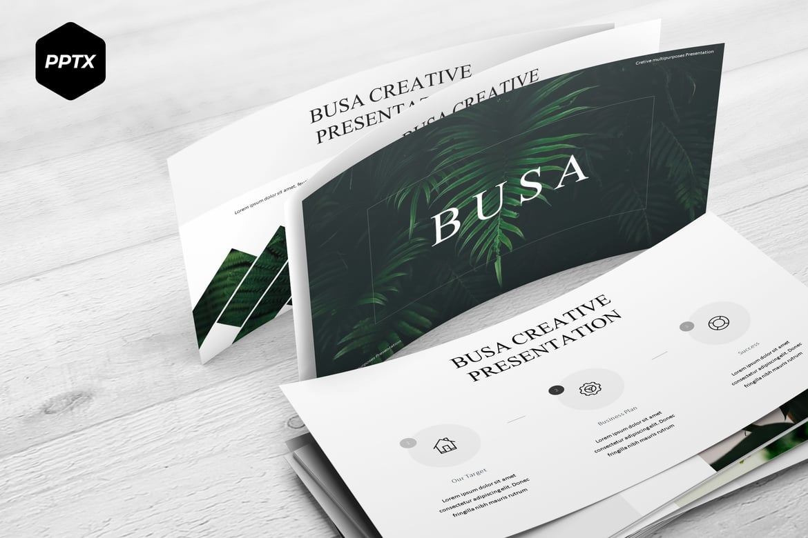 Busa - Template Powerpoint Serbaguna yang Menarik