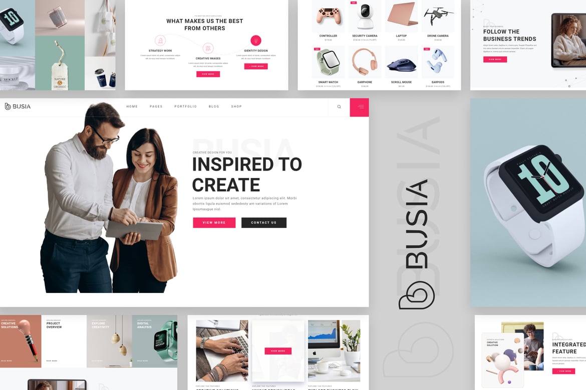 Busia - Tema WordPress Kreatif untuk Agensi Modern