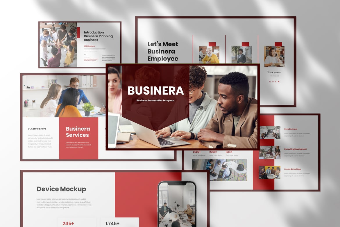 Template Presentasi Bisnis Businera yang Menarik dan Profesional