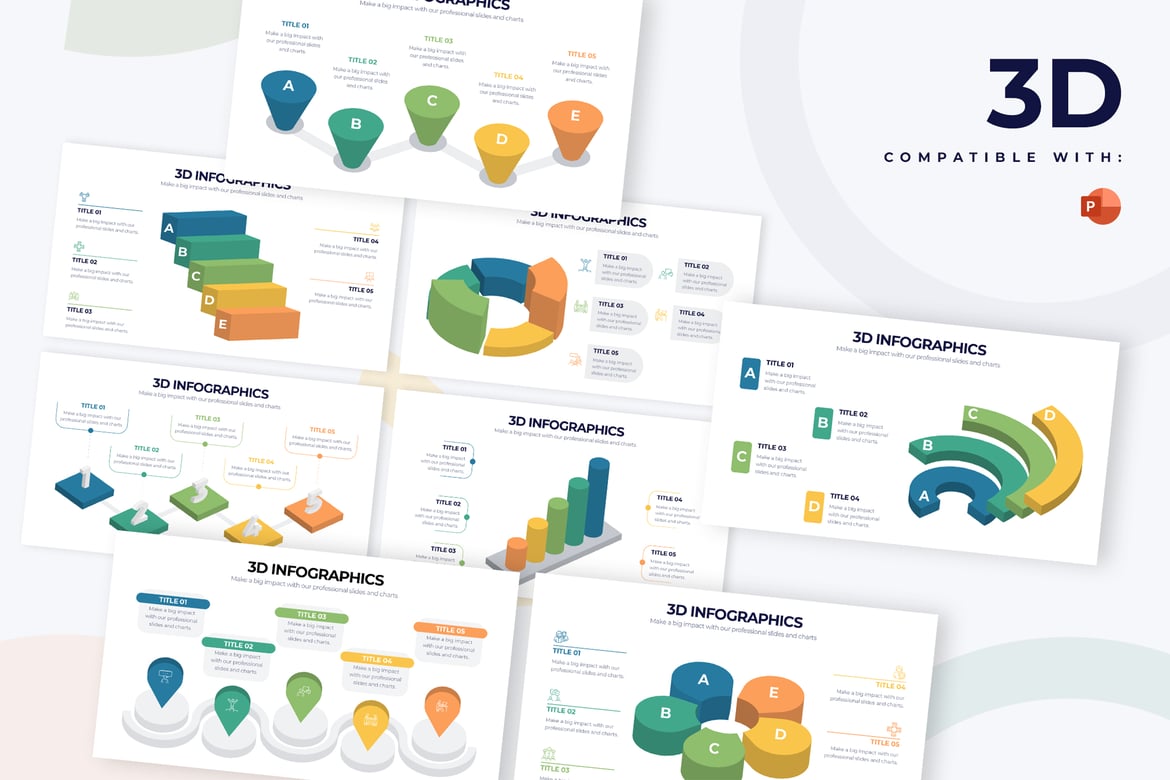 Template Presentasi 3D PowerPoint yang Modern dan Menarik