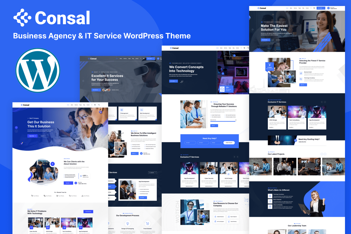 Tema WordPress untuk Agency Bisnis & Layanan IT yang Modern