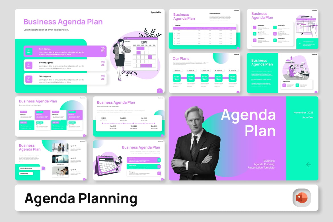 Template Presentasi PowerPoint Rencana Bisnis yang Efektif