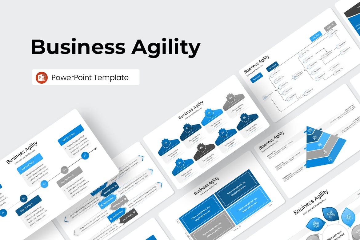 Template PowerPoint Agility Bisnis yang Menarik
