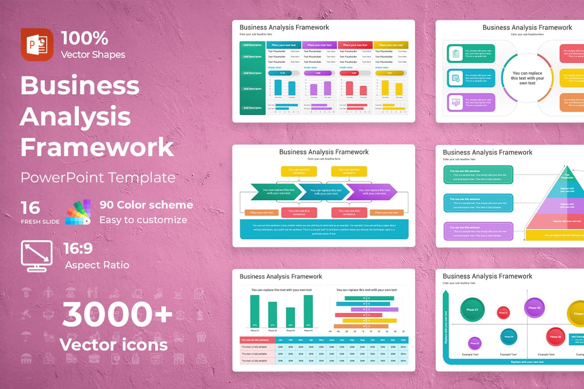 Template PowerPoint Kerangka Analisis Bisnis yang Menarik