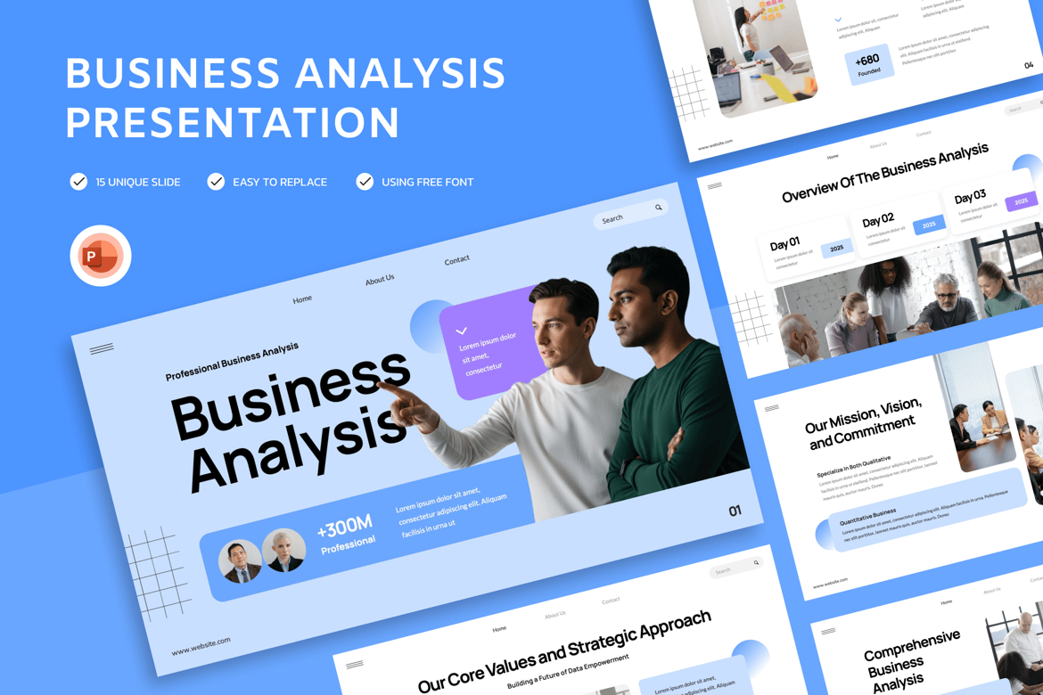 Template Powerpoint Analisis Bisnis yang Menarik dan Profesional