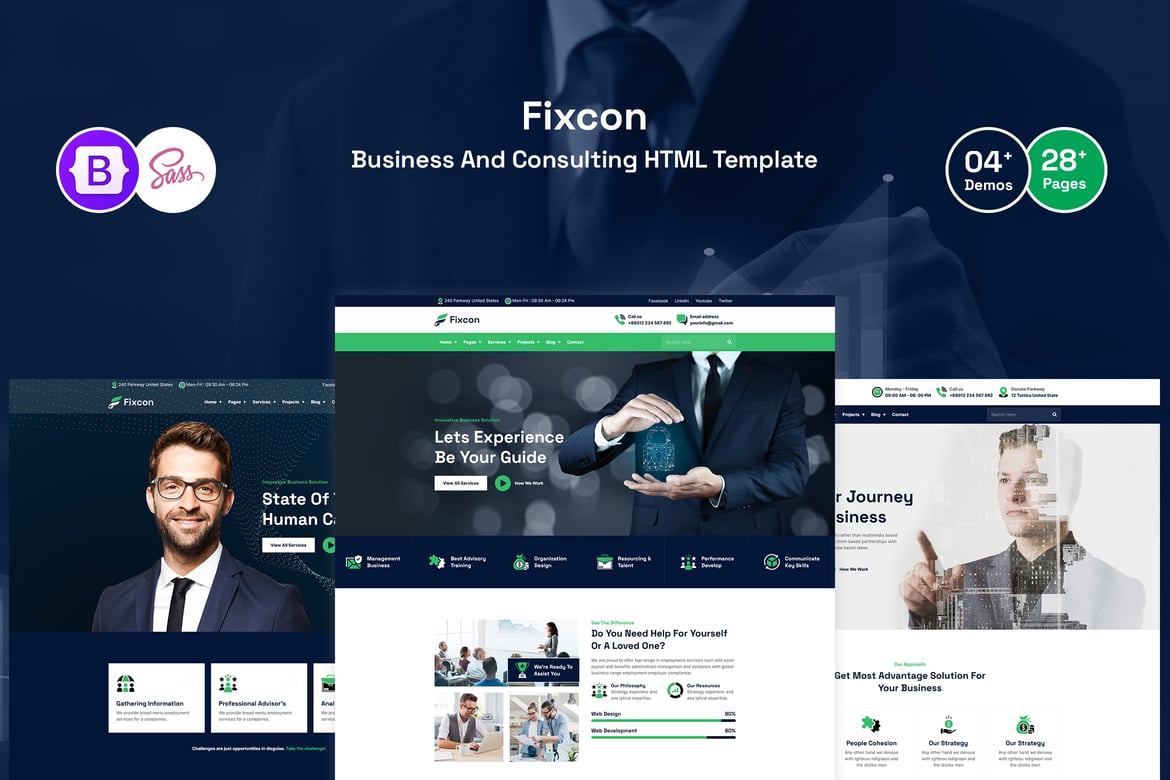 Template Website Profesional untuk Konsultasi Bisnis dan Keuangan