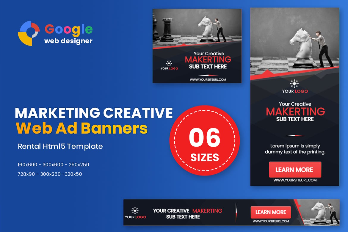 Template Website Banner Animasi HTML5 untuk Bisnis