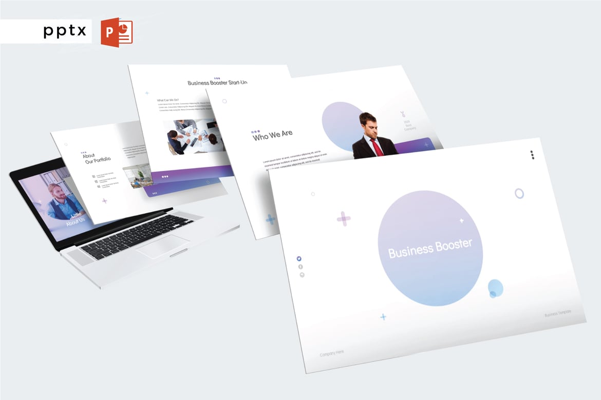 Template Presentasi Profesional - BUSINESS BOOSTER PowerPoint V356