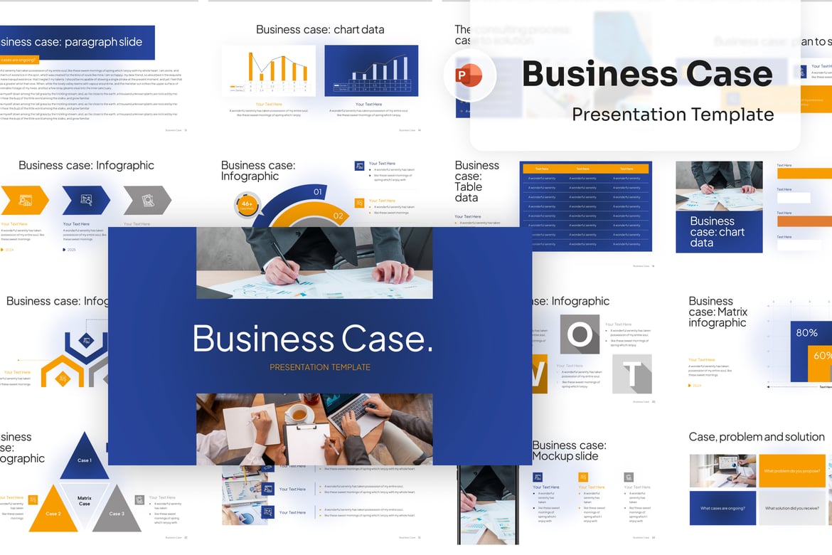 Template PowerPoint Kasus Bisnis yang Mengesankan
