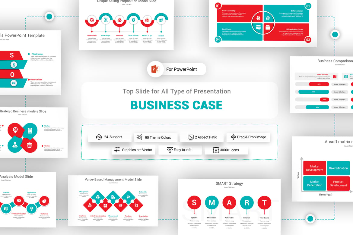 Template PowerPoint Kasus Bisnis Profesional dan Serbaguna