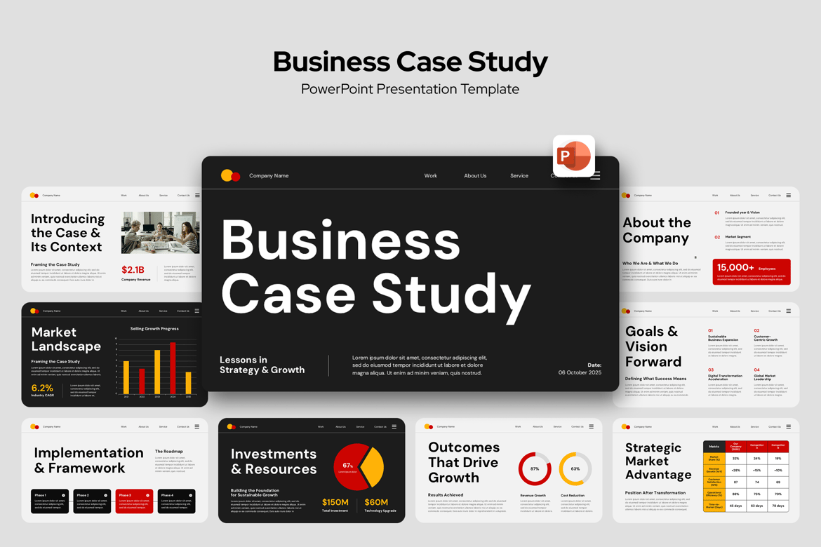 Template Presentasi Studi Kasus Bisnis yang Profesional