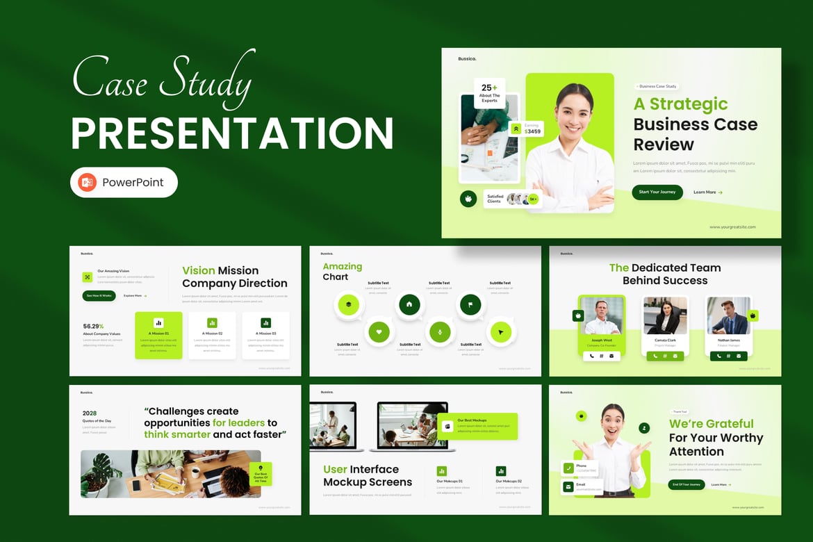 Template Presentasi Kasus Bisnis yang Profesional