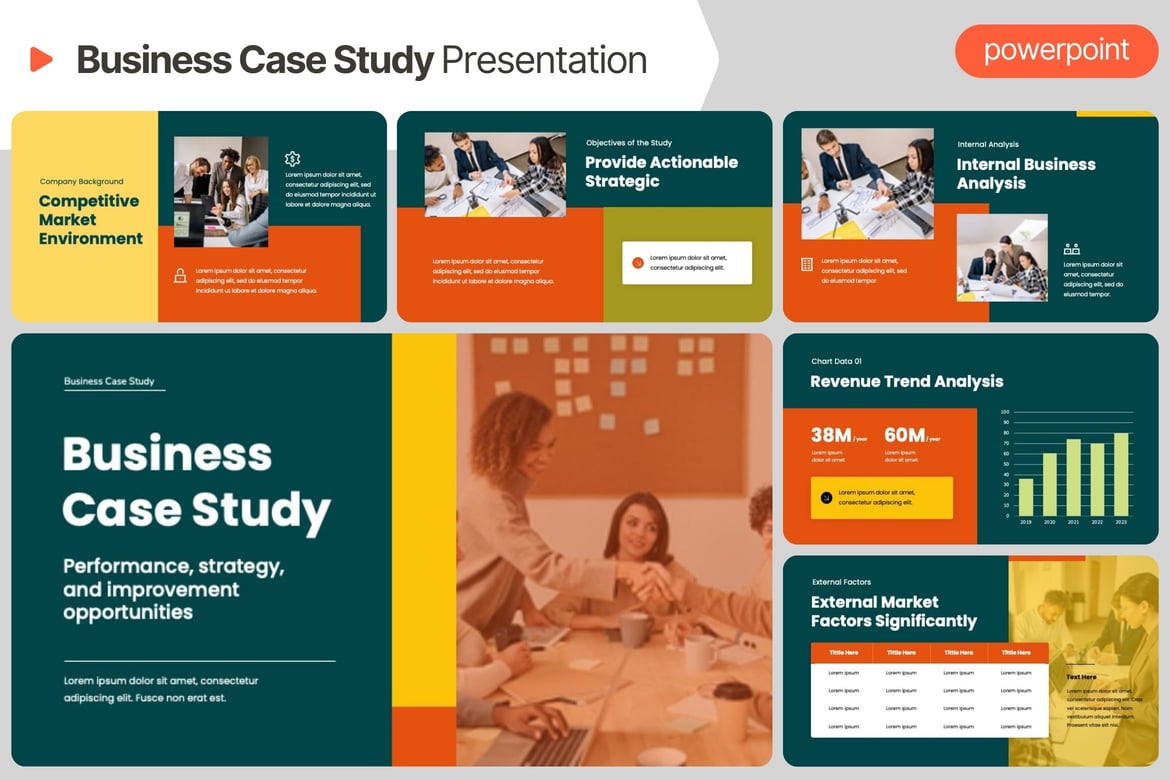 Template Presentasi Kasus Bisnis - PowerPoint Profesional