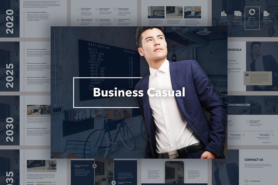 Template PowerPoint Bisnis Kasual yang Profesional dan Menarik