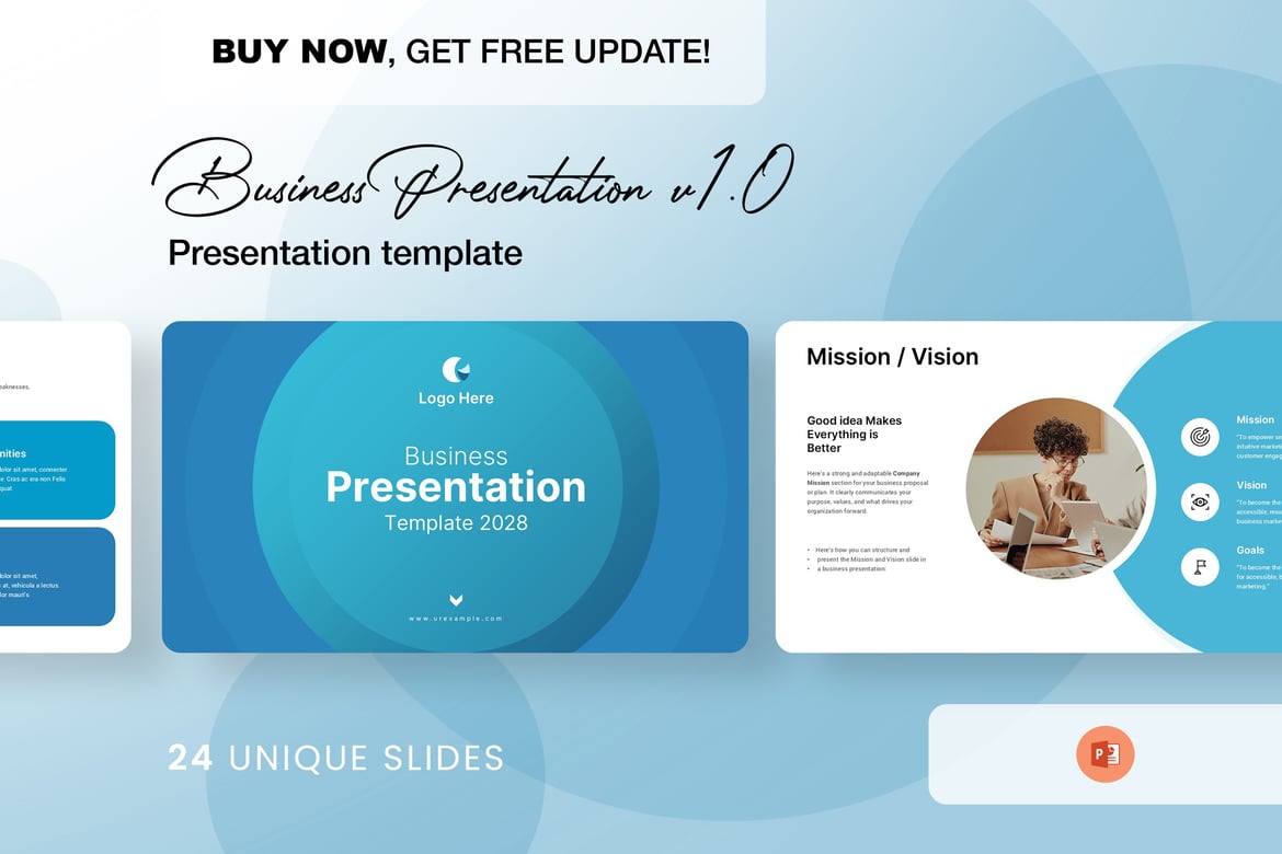 Template Presentasi PowerPoint Warna-warni untuk Rencana Bisnis