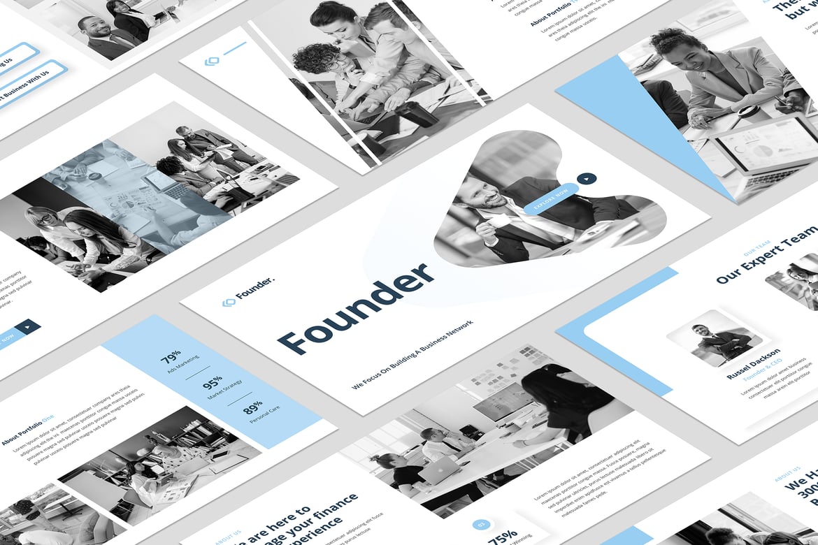 Template PowerPoint untuk Perusahaan dan Bisnis yang Menarik