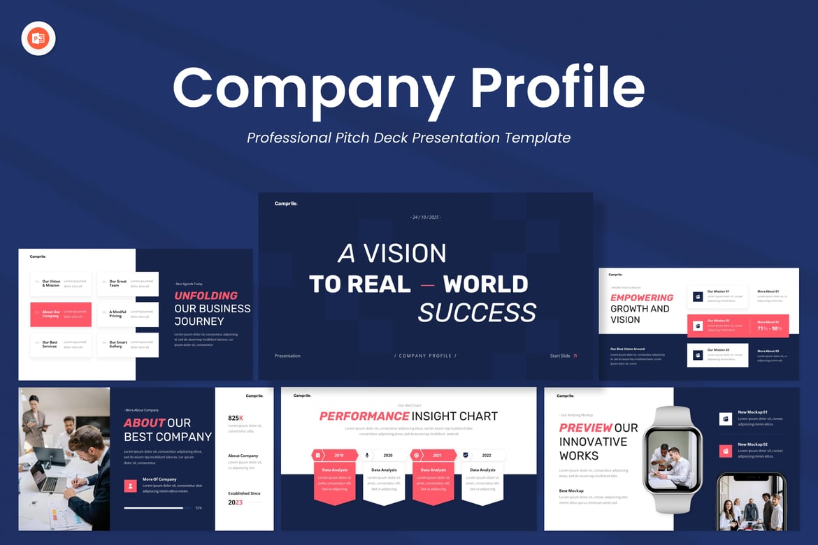 Template PowerPoint Profil Perusahaan Bisnis yang Profesional