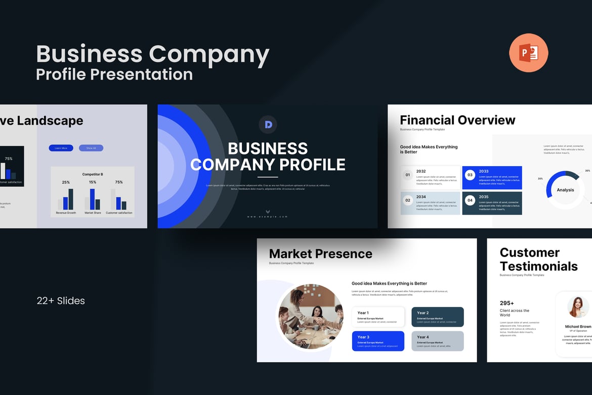 Template PowerPoint Profil Perusahaan yang Menarik dan Profesional