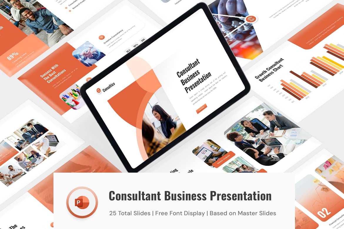 Template Presentasi PowerPoint untuk Konsultan Bisnis yang Efektif
