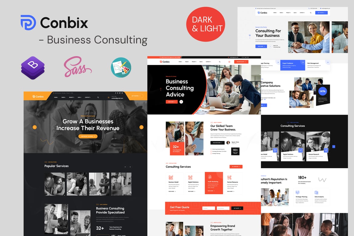 Template Website Konsultasi Bisnis Berbasis HTML & Bootstrap
