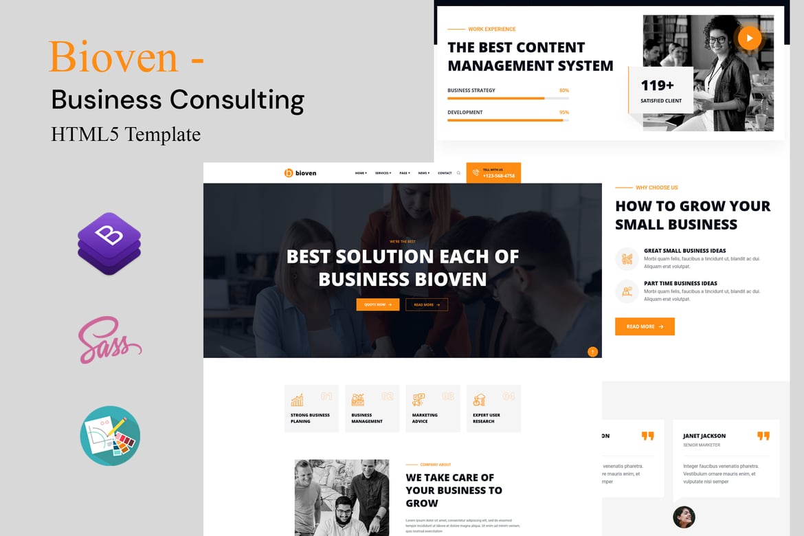Template Website Konsultasi Bisnis Modern dengan HTML5 & Bootstrap