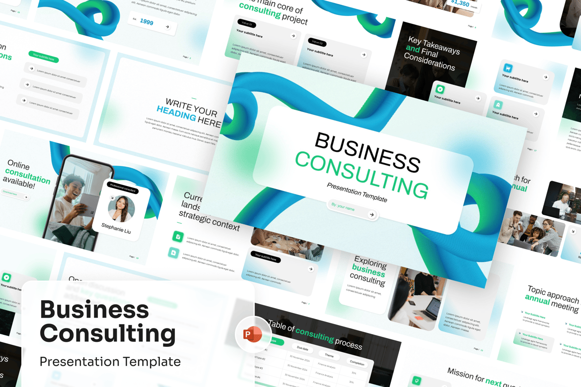 Template Presentasi Konsultasi Bisnis yang Menarik