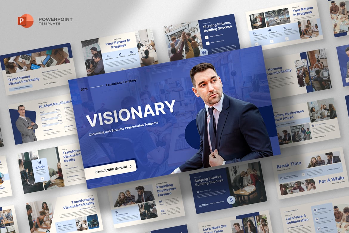Template Powerpoint Konsultasi Bisnis yang Profesional dan Menarik