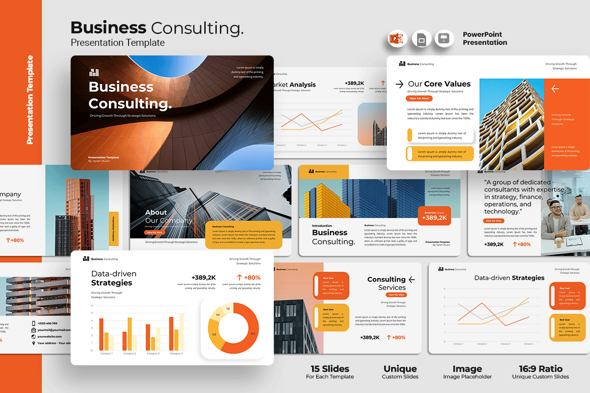 Template Presentasi PowerPoint untuk Konsultasi Bisnis yang Menarik