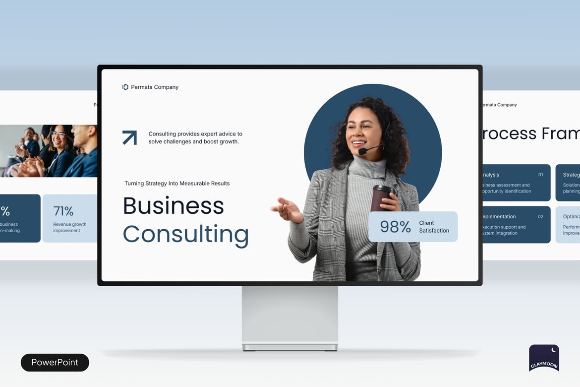 Template PowerPoint Strategi Konsultasi Bisnis 020