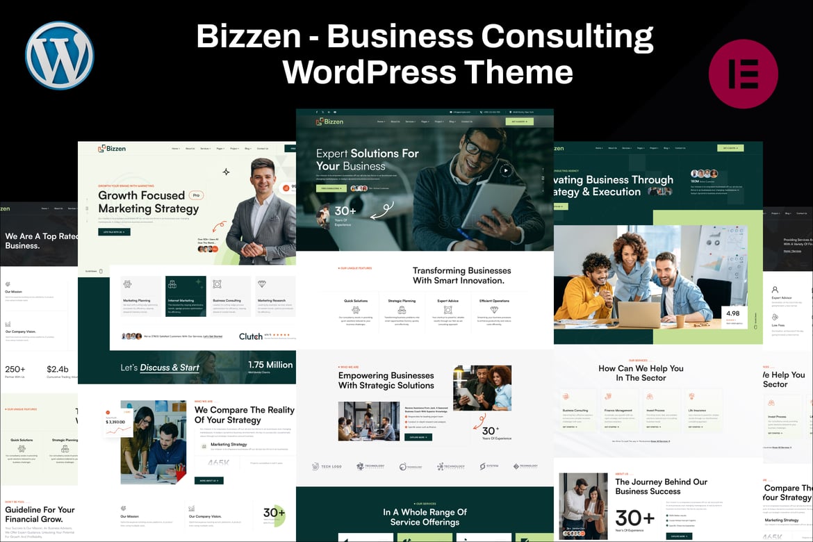 Tema WordPress Konsultasi Bisnis – Bizzen yang Modern dan Responsif