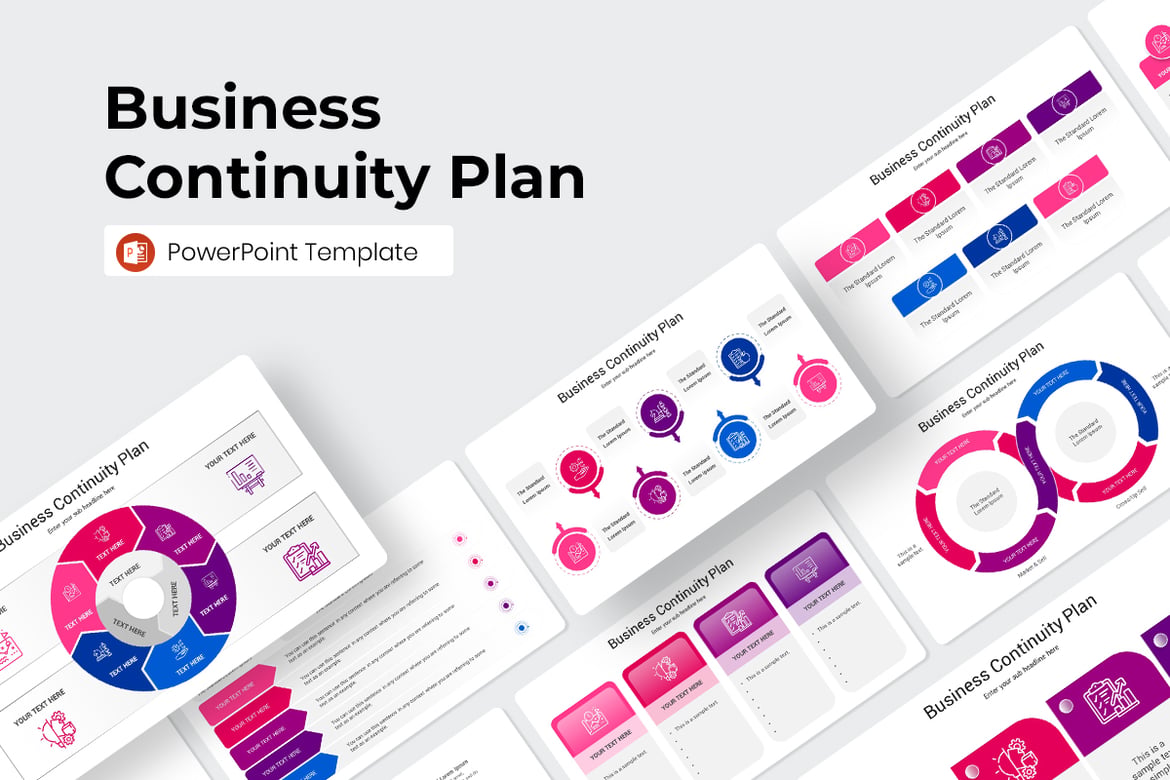 Template PowerPoint Rencana Keberlangsungan Bisnis yang Menarik