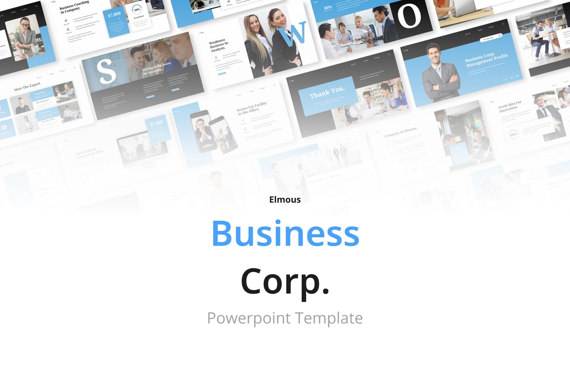 Template Presentasi Powerpoint Bisnis Corp yang Menarik dan Profesional