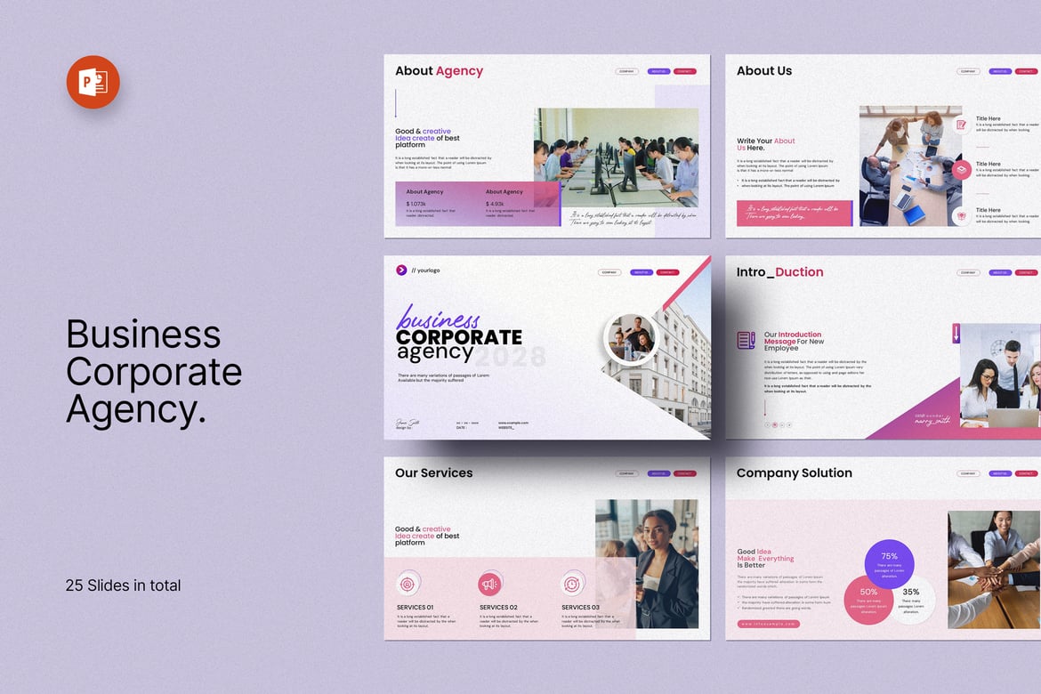 Template Presentasi PowerPoint untuk Agensi Bisnis yang Profesional