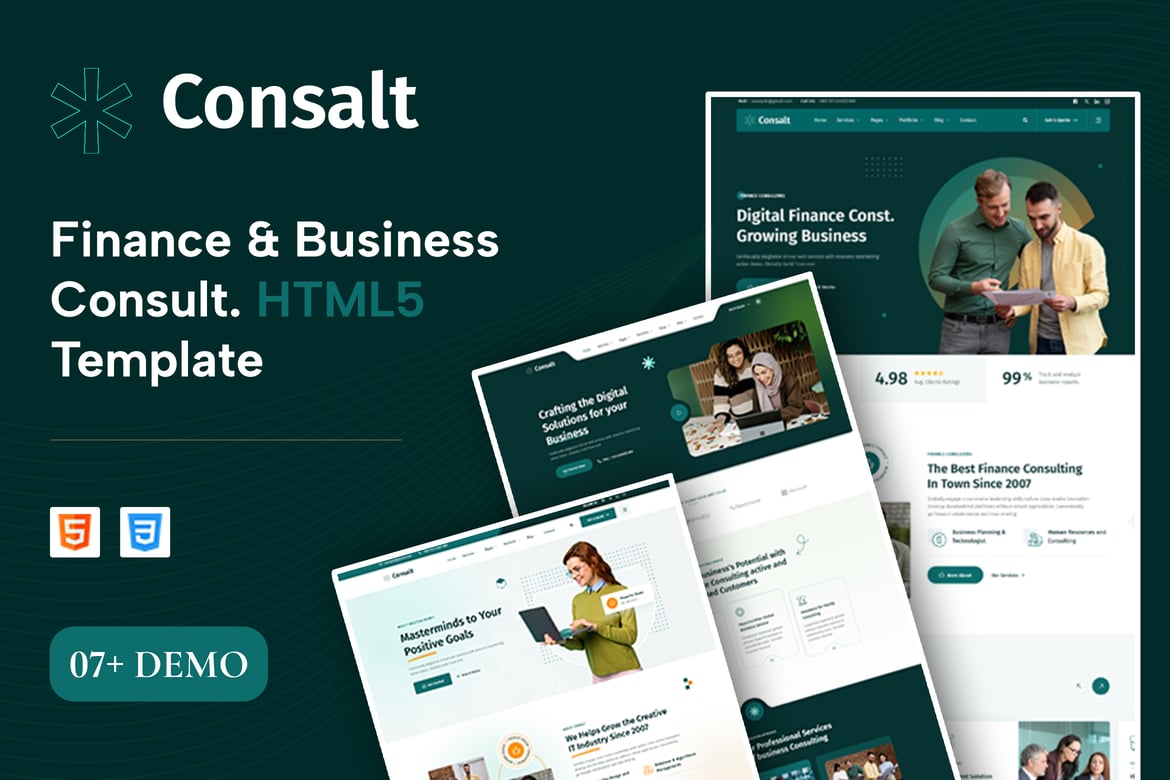 Template Website HTML5 untuk Bisnis dan Keuangan yang Modern dan Responsif