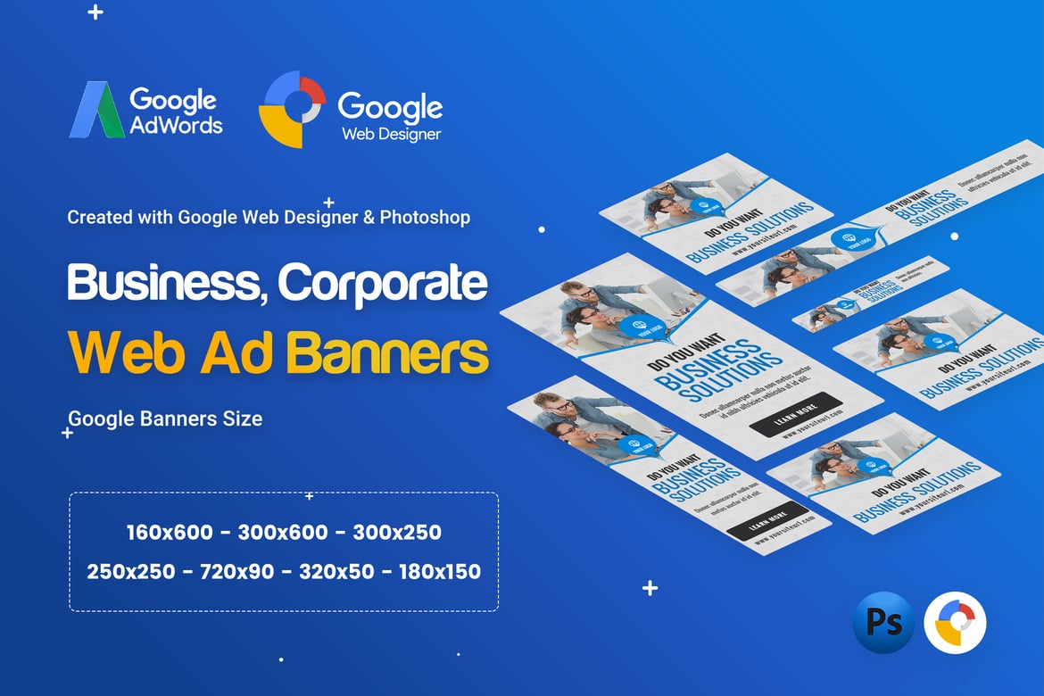 Template Banner Bisnis dan Korporat - GWD & PSD