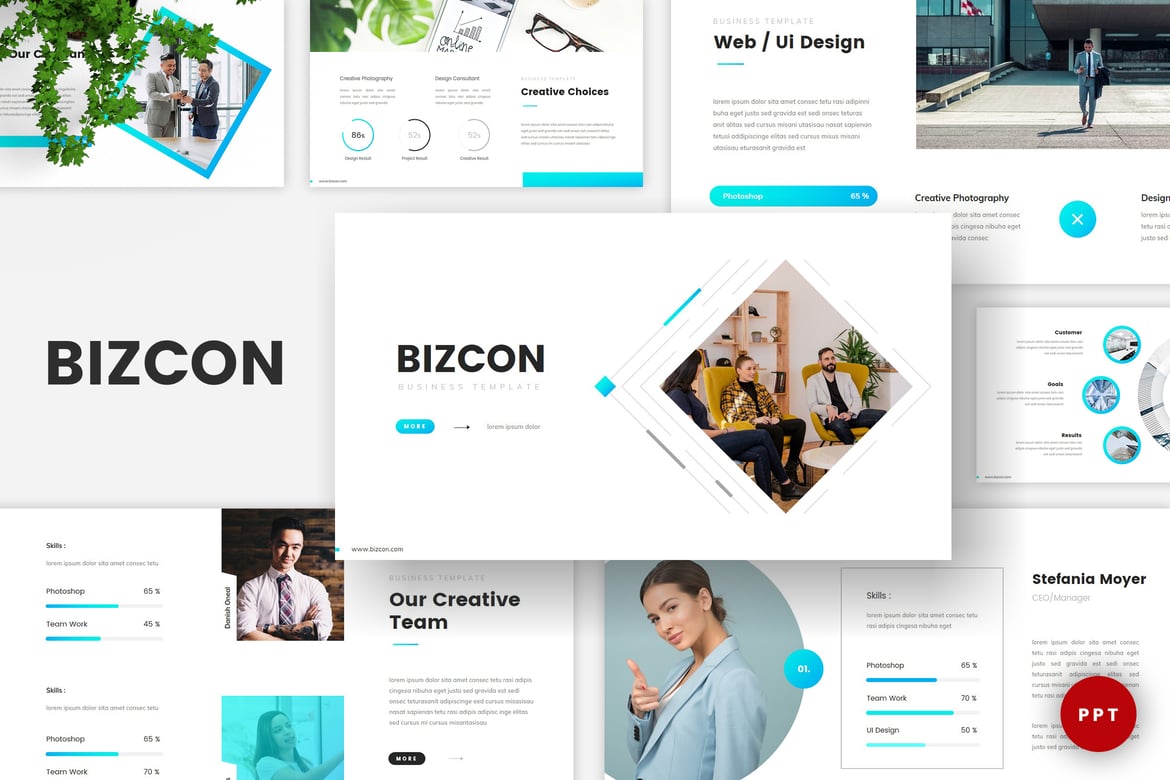 Template Presentasi PowerPoint Bisnis Profesional