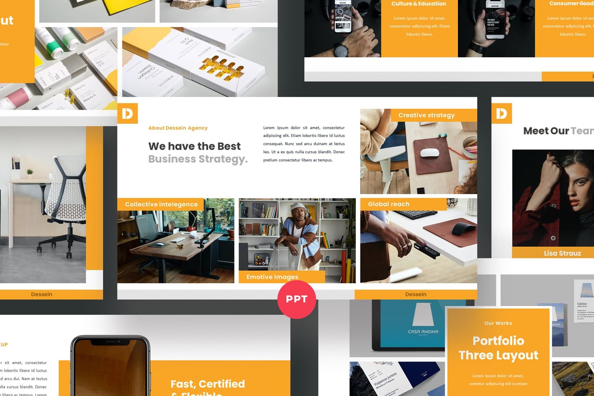 Template PowerPoint Bisnis / Korporat yang Menarik