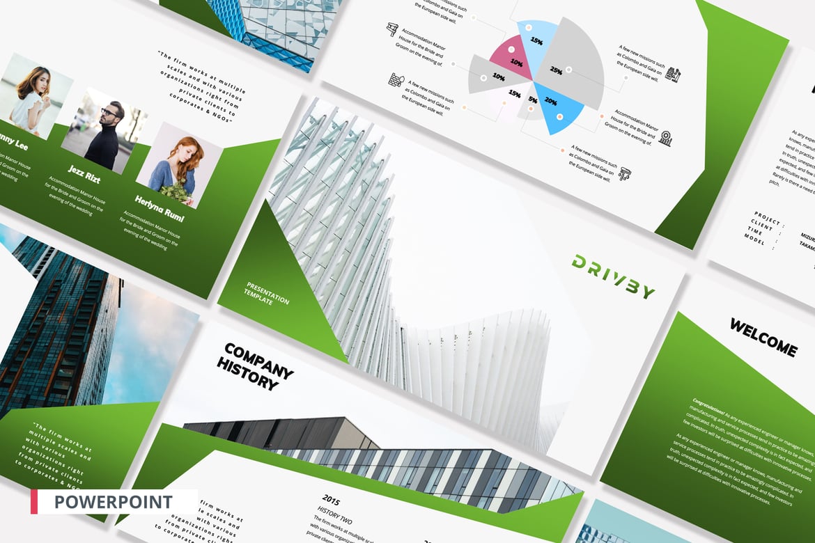 Template PowerPoint Bisnis Korporat Profesional