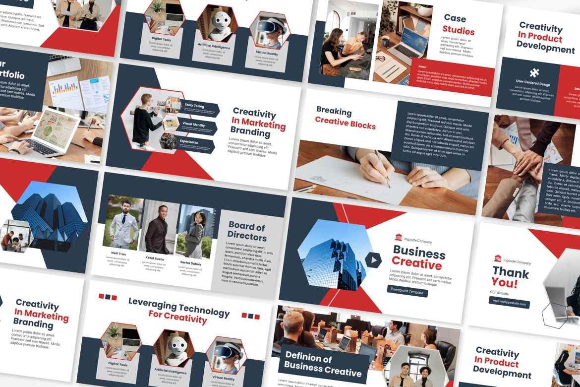 Template Presentasi PowerPoint Kreatif untuk Bisnis Modern