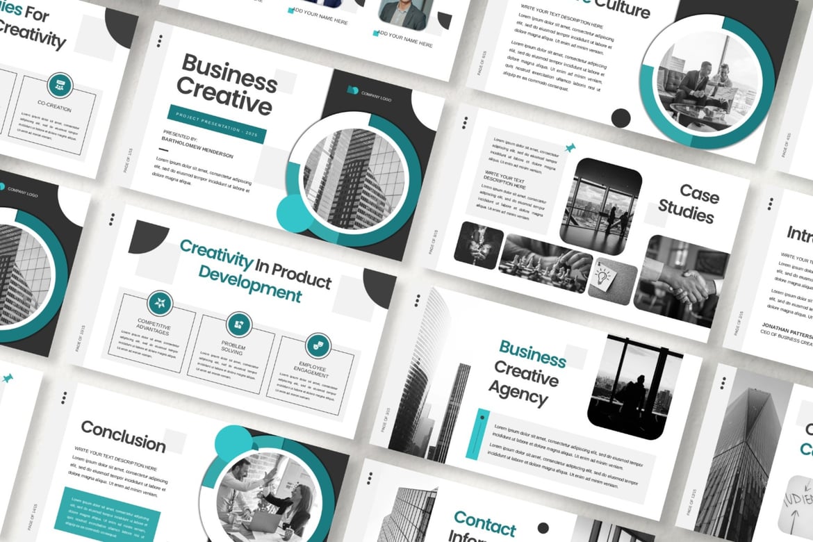Template PowerPoint Kreatif untuk Bisnis Modern