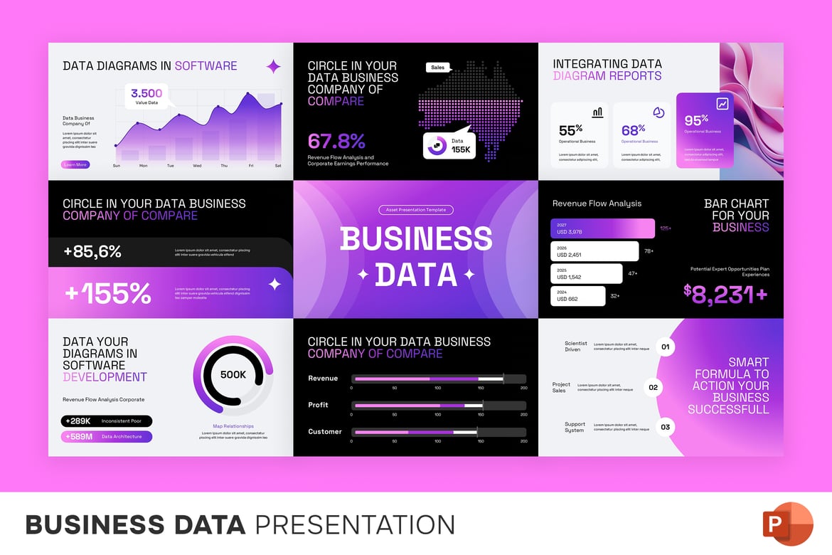 Template Presentasi Data Bisnis yang Profesional dan Menarik