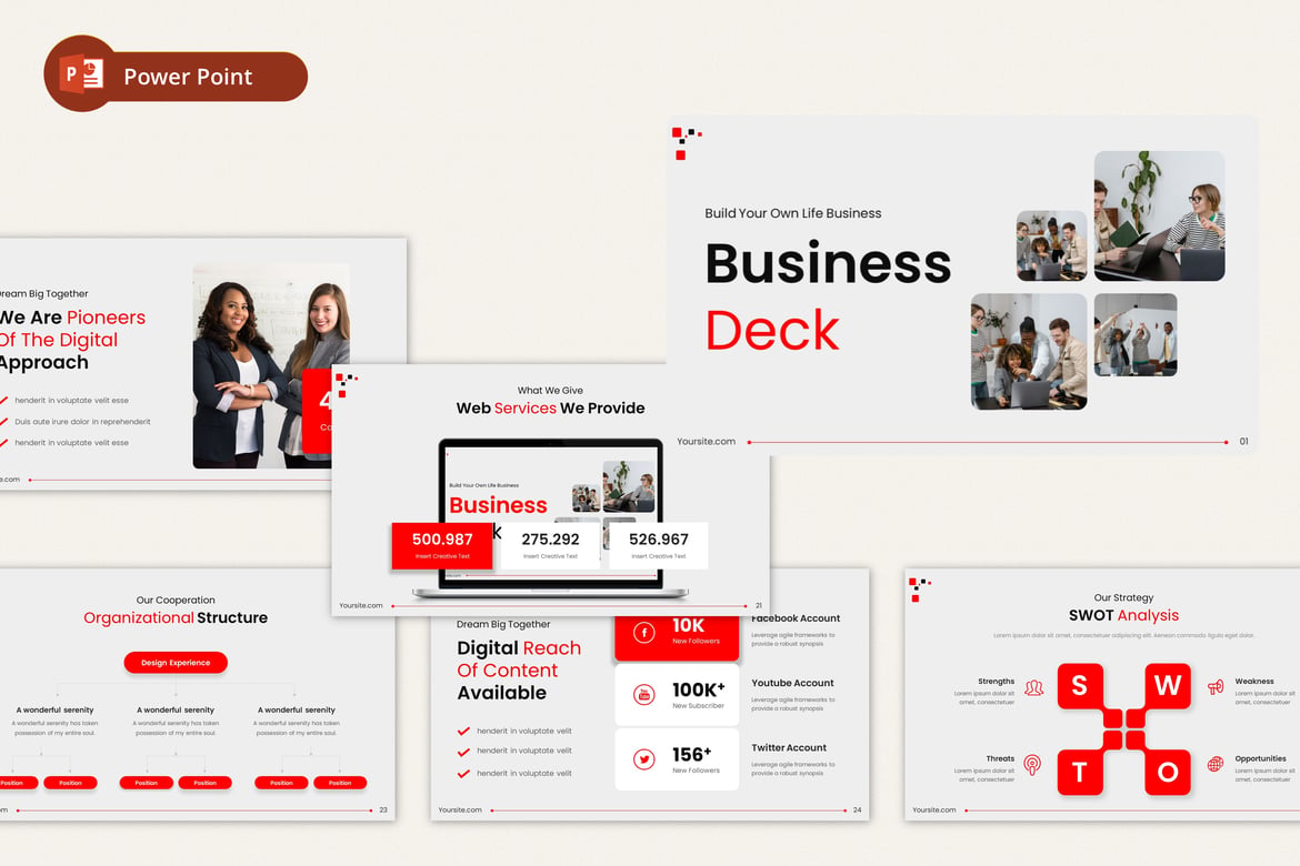 Template PowerPoint Deck Bisnis yang Menarik dan Profesional