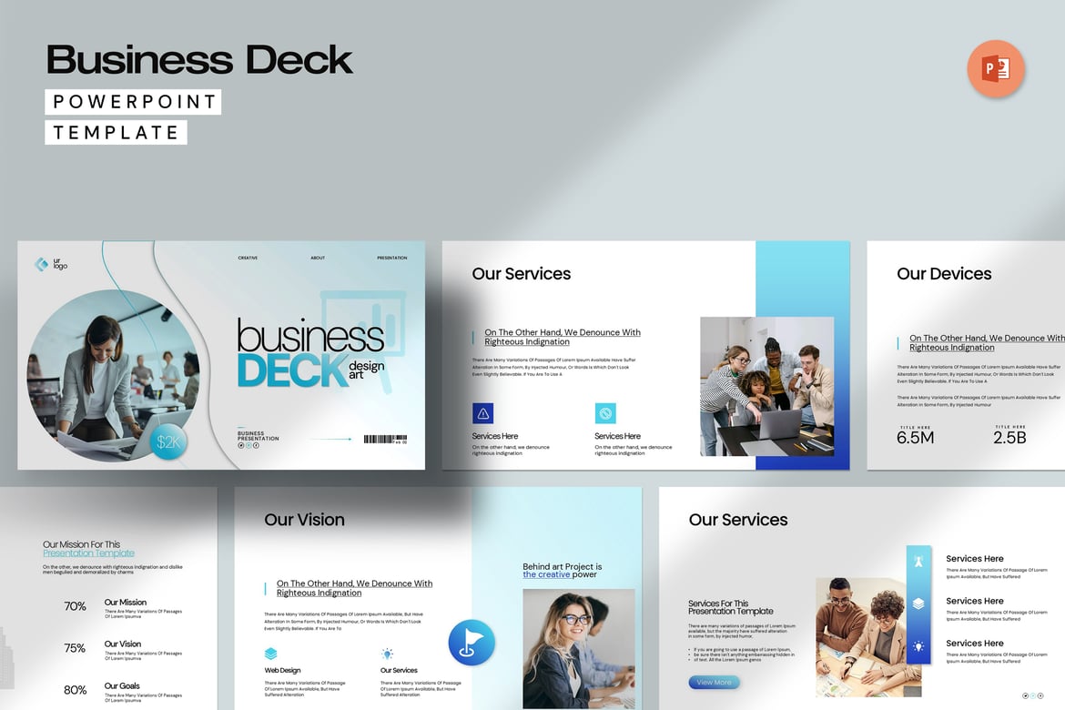 Template Presentasi PowerPoint Bisnis yang Modern dan Profesional