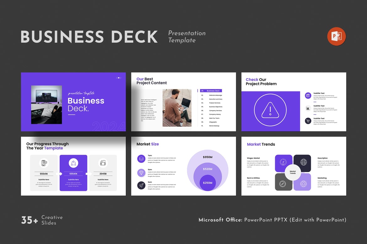 Template PowerPoint Deck Bisnis yang Menarik dan Profesional