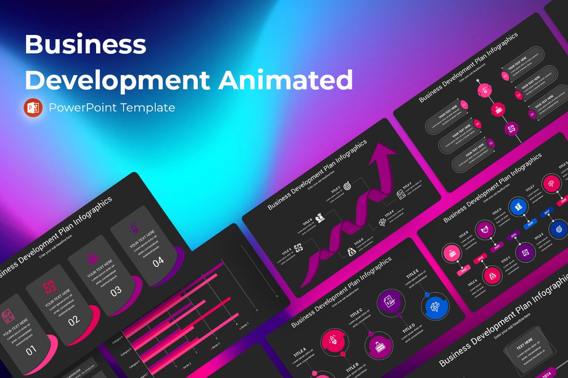 Template Powerpoint Animasi untuk Pengembangan Bisnis yang Menarik
