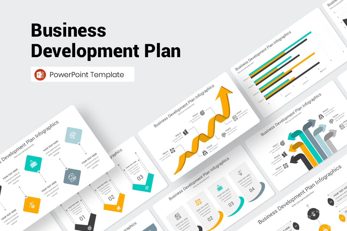Template Presentasi PowerPoint Rencana Pengembangan Bisnis yang Menarik